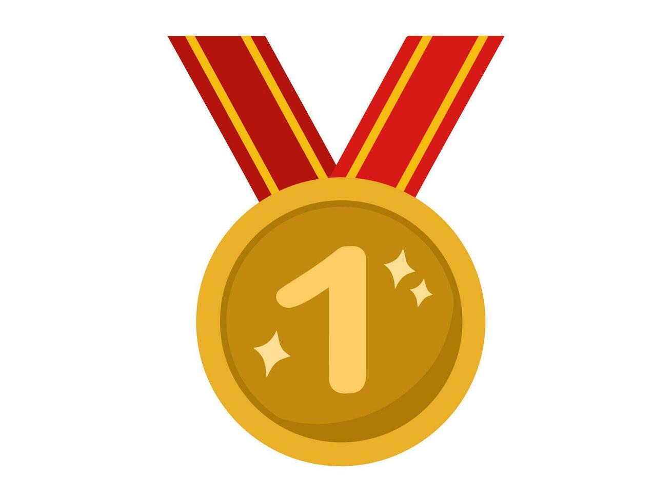 gyllene medalj 1:a plats illustration vektor