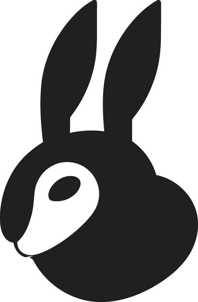 Hase Silhouette minimalistisch Kennzeichen stilvoll schwarz Hase Symbol vektor