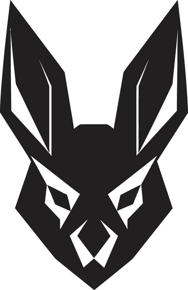 kanin silhuett mark av förträfflighet svart kanin symbolisk insignier vektor