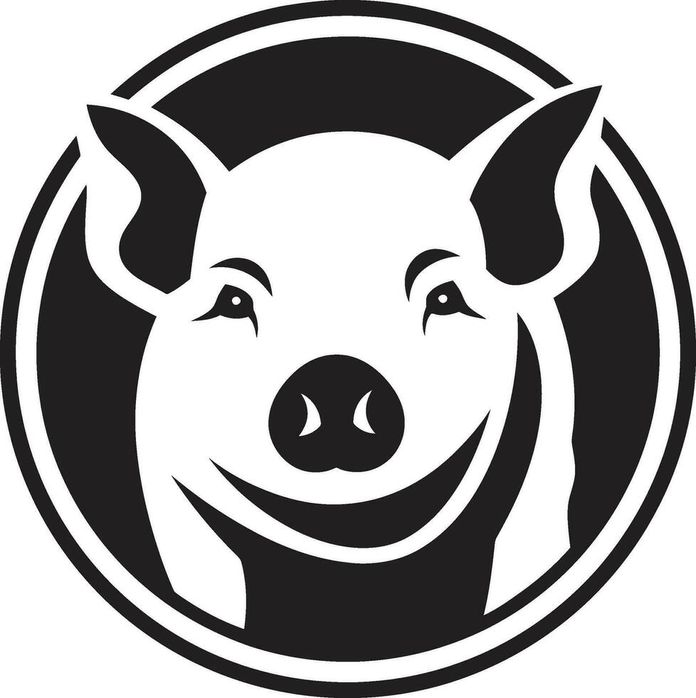 wunderlich Schweinchen Symbol schick Ferkel Logo Kunst vektor