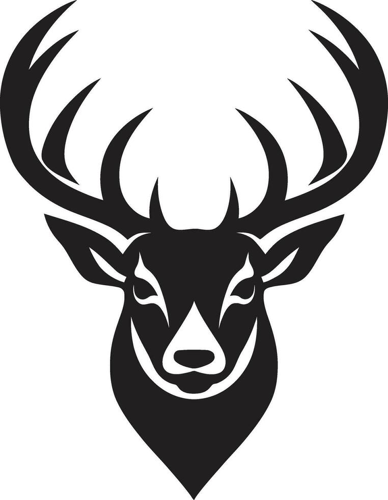 noir Schönheit im das Wald Hirsch Symbole majestätisch Beschwerde elegant Wildnis schwarz Vektor Hirsch Logos Tribut zu Natur