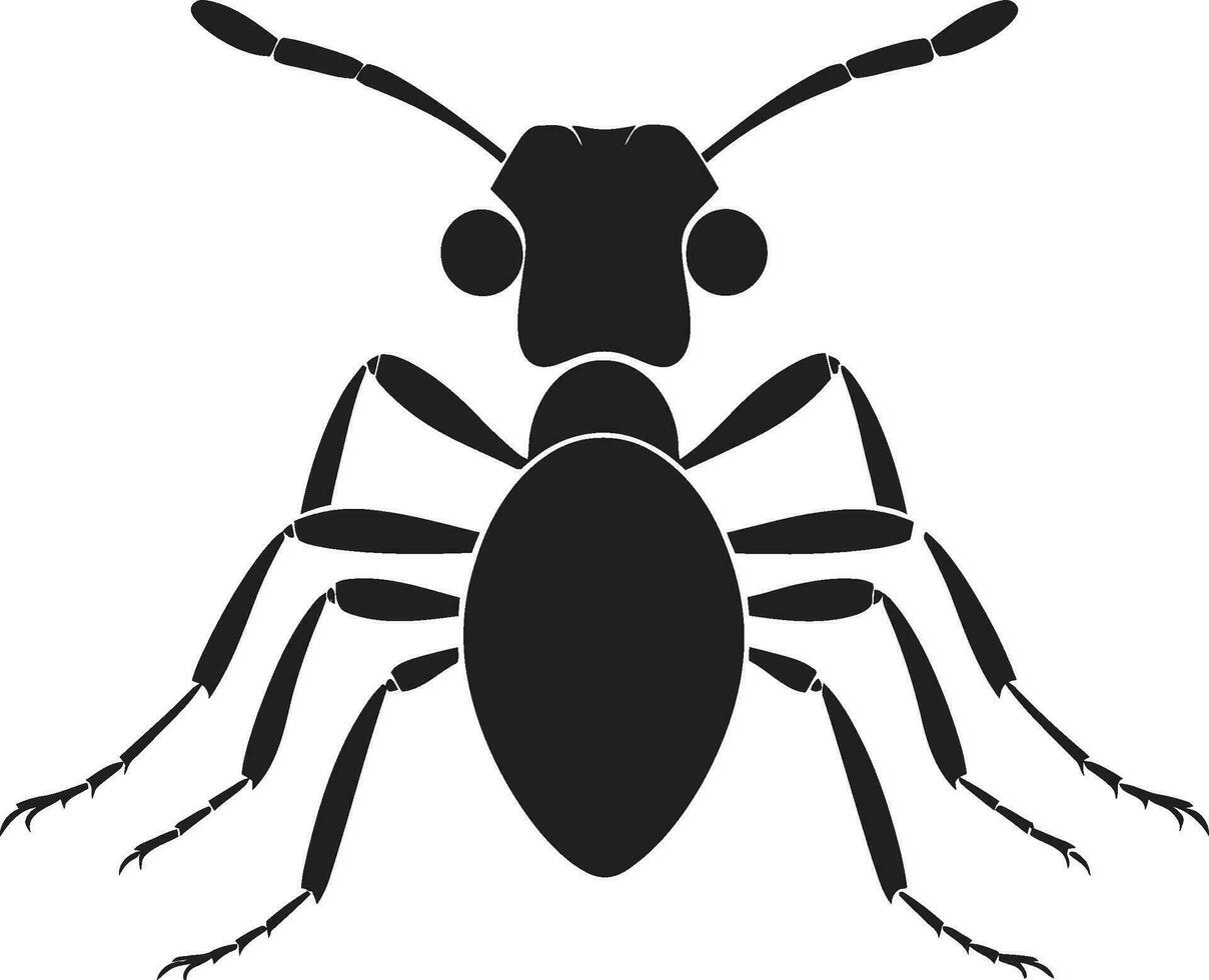 myra silhuett i svart en vektor logotyp förundras sofistikerad myra symbol svart vektor logotyp