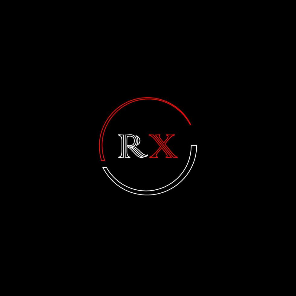 rx kreativ modern brev logotyp design mall vektor