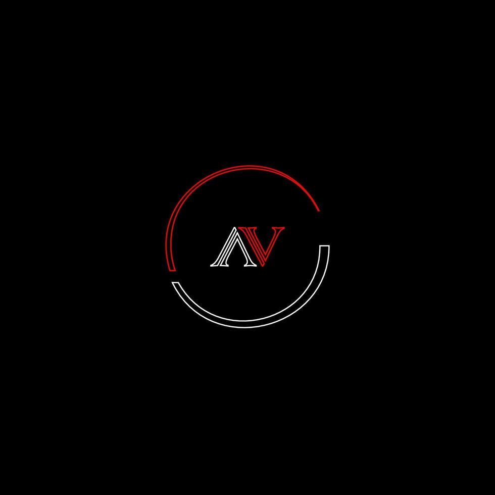 AV kreativ modern brev logotyp design mall vektor