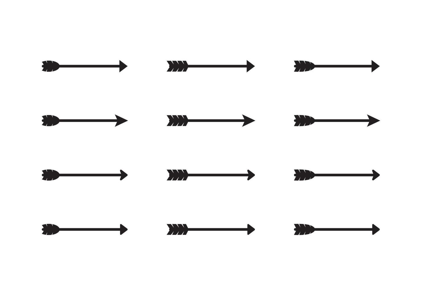 uppsättning pilar tecken design illustration vektor