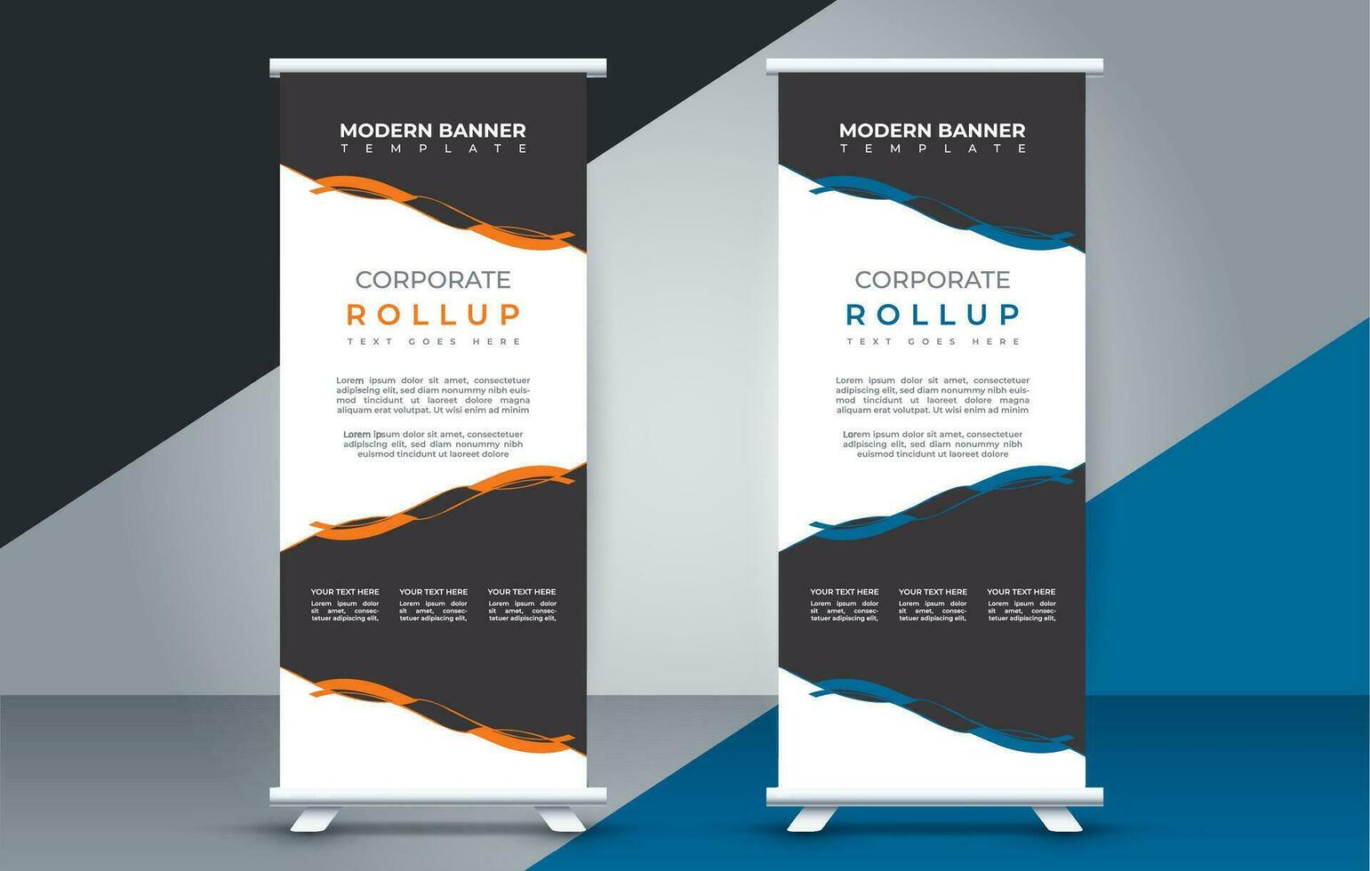 Geschäft rollen oben Banner Design Anzeige standee zum Präsentation Zweck vektor