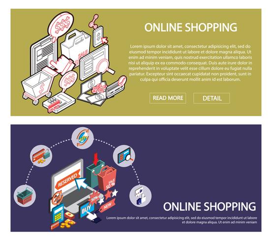Illustration des grafischen on-line-Einkaufssatzes der Informationen eingestellt vektor