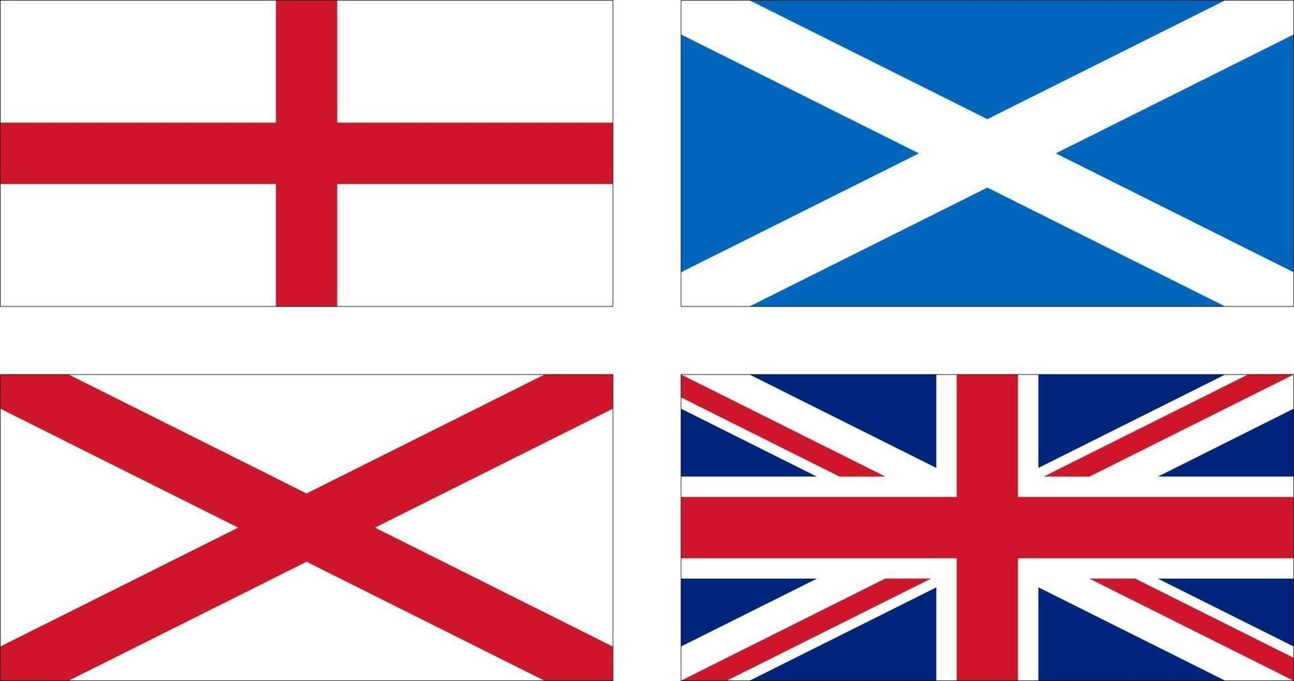 Storbritanniens flaggor vektor