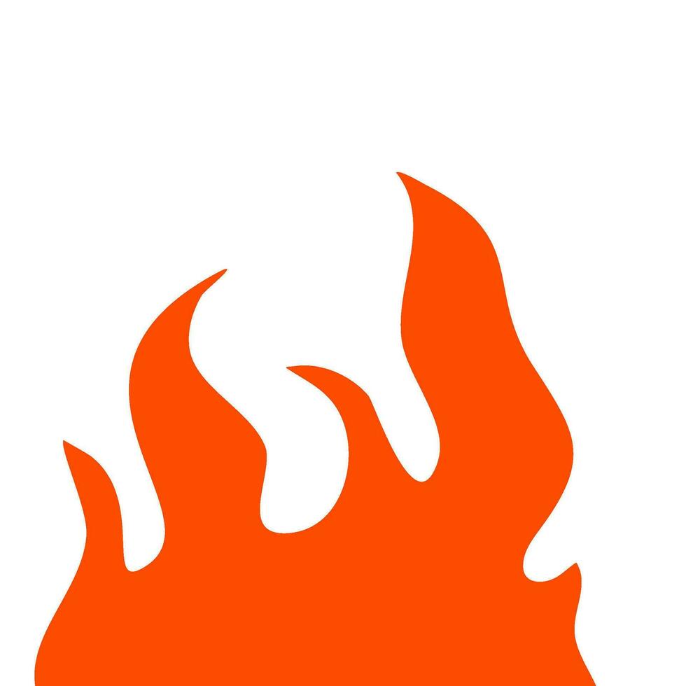 brand och lågor. brand illustration. flamma. illustration av en brinnande brand. vektor