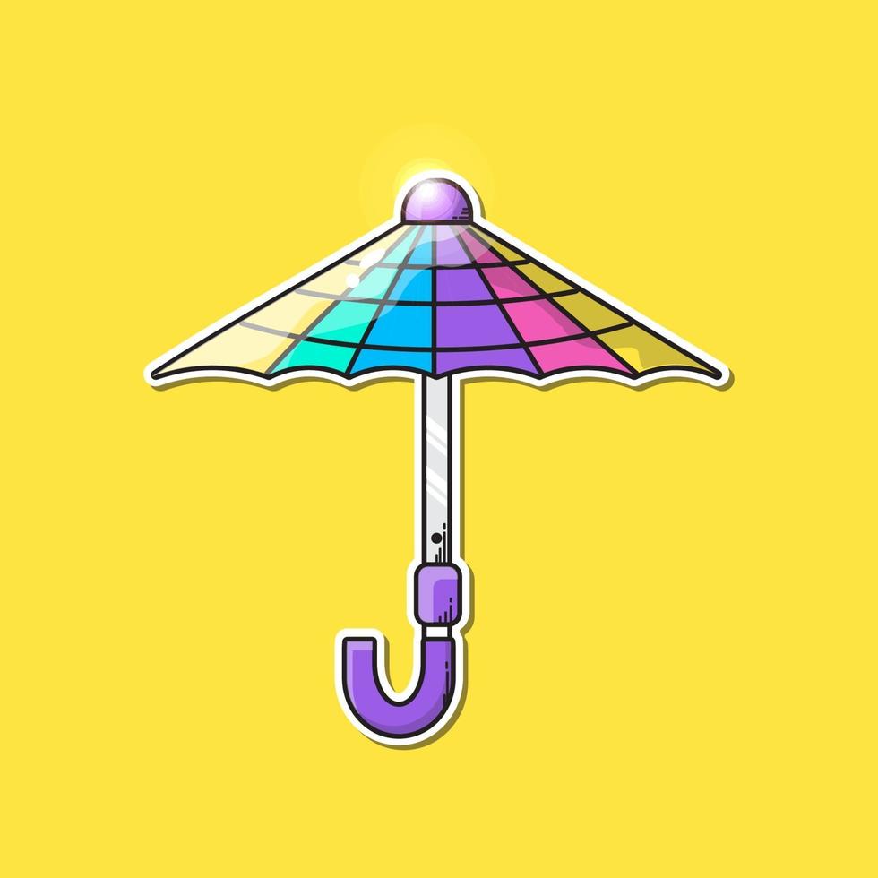 bunte Regenschirm-Vektorillustrationen, die für Sie geeignet sind vektor