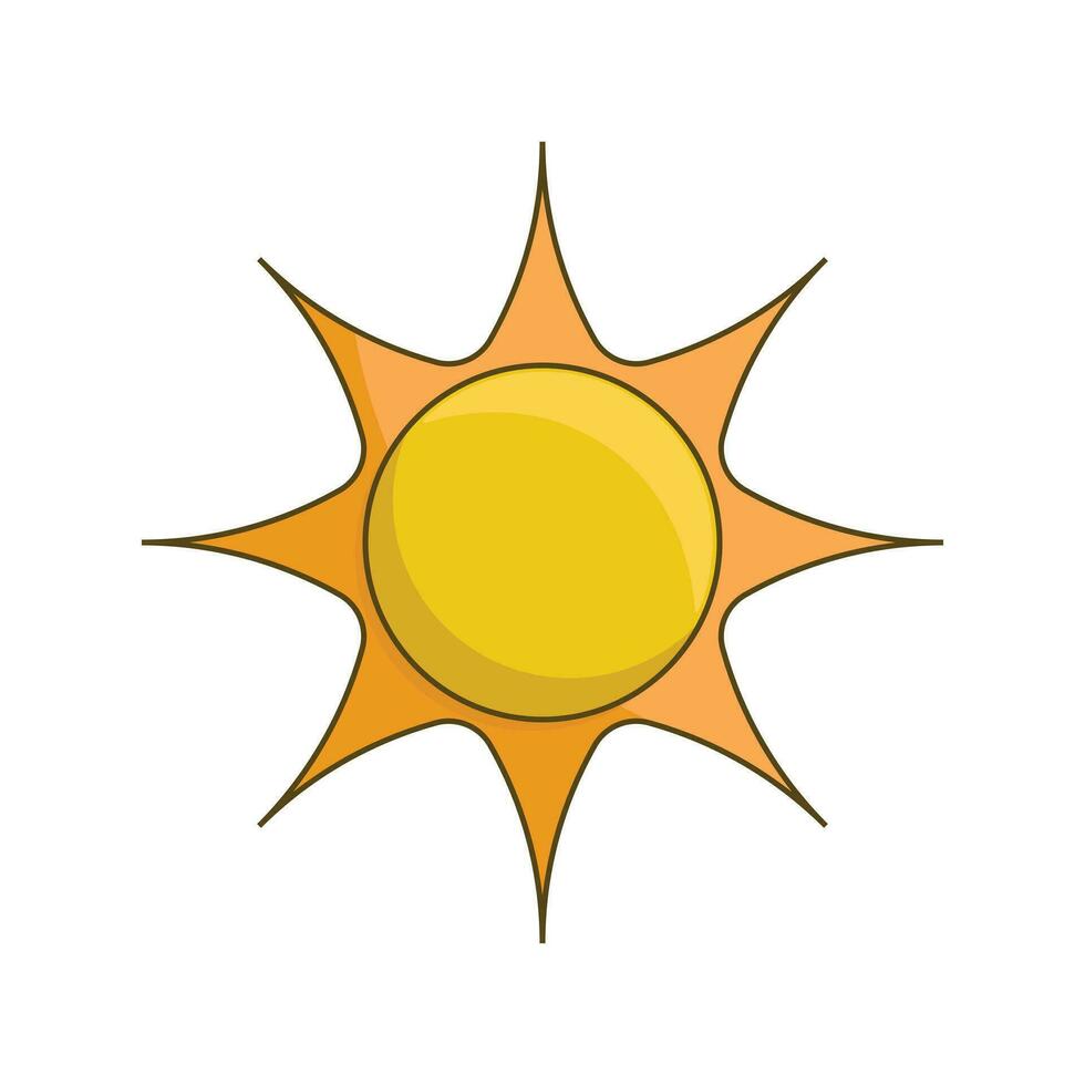 Sol illustration väder säsong och meteorologi tema. isolerat design. vektor illustration