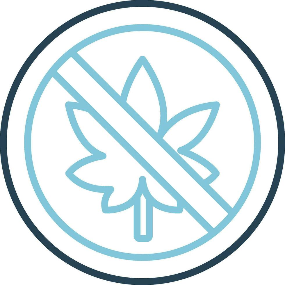 Nein Cannabis Vektor Symbol