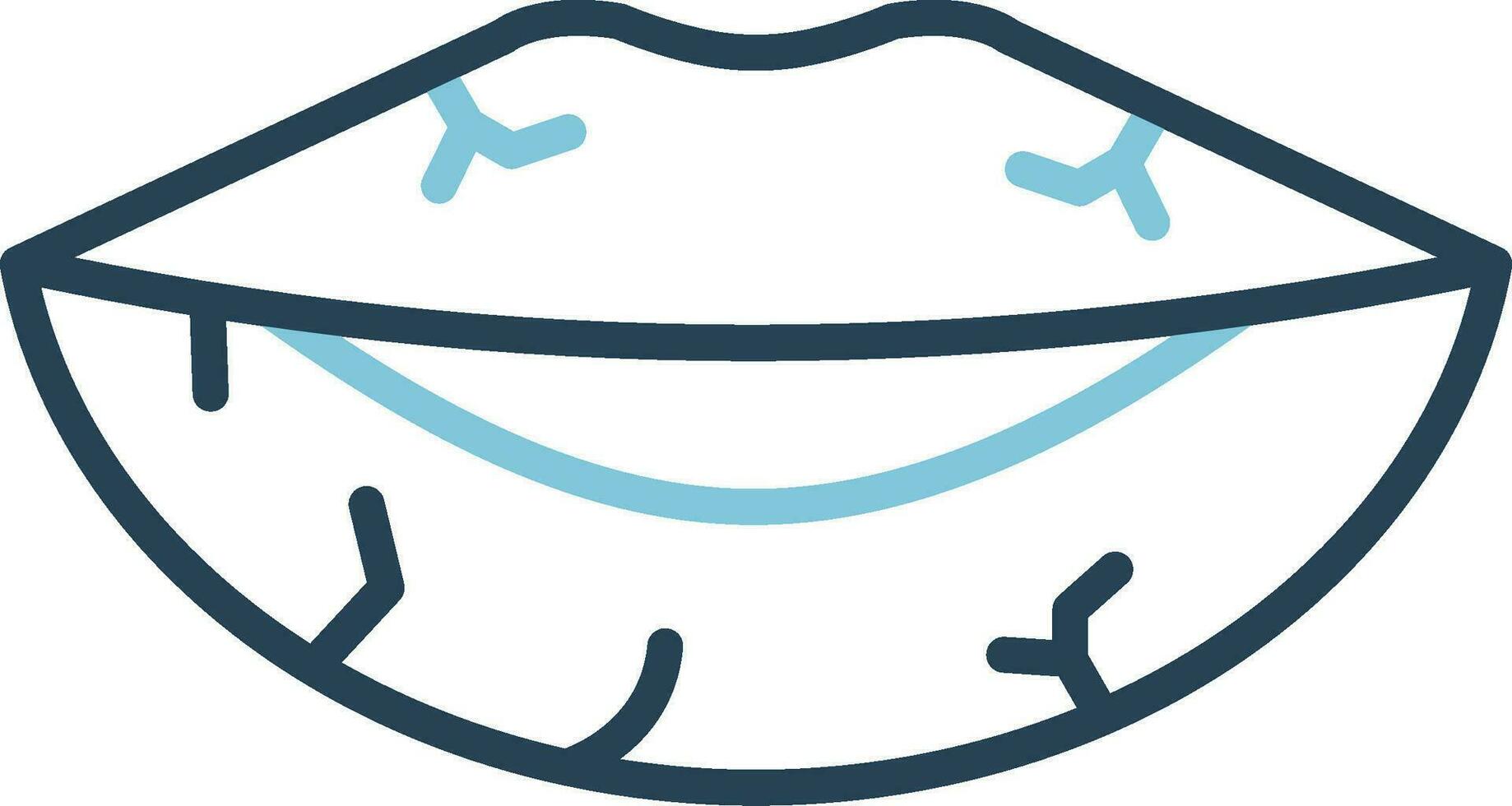 getrocknet Lippen Vektor Symbol