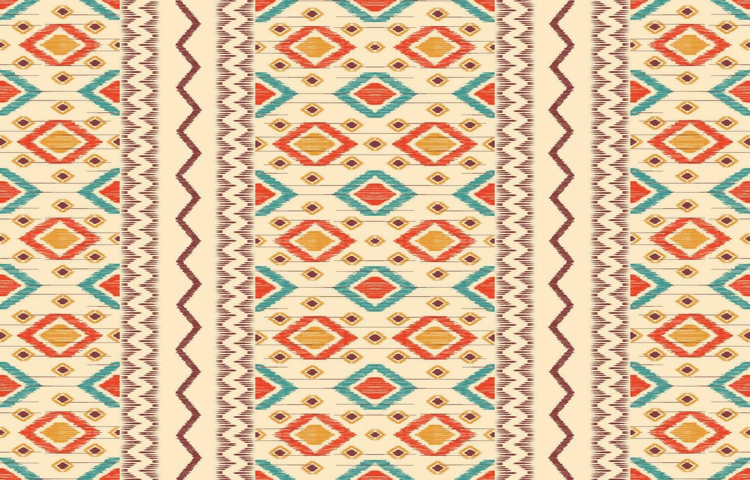 ethnisch abstrakt Ikat Kunst. aztekisch Ornament drucken. geometrisch ethnisch Muster nahtlos Farbe orientalisch. Design zum Hintergrund ,Vorhang, Teppich, Hintergrund, Kleidung, Verpackung, Batik, Vektor Illustration.