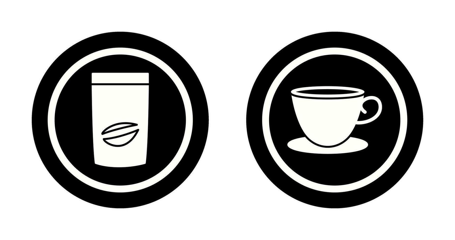 Kaffee Tasche und Tee Tasse Symbol vektor