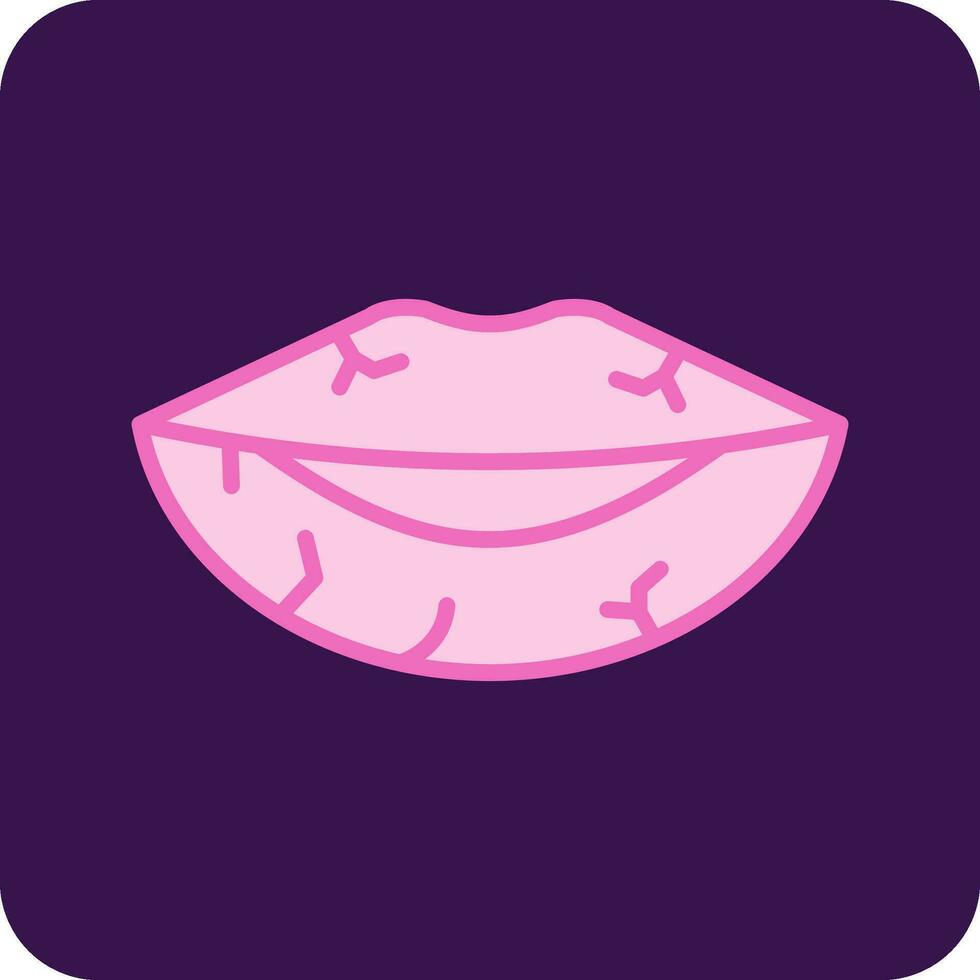 getrocknet Lippen Vektor Symbol