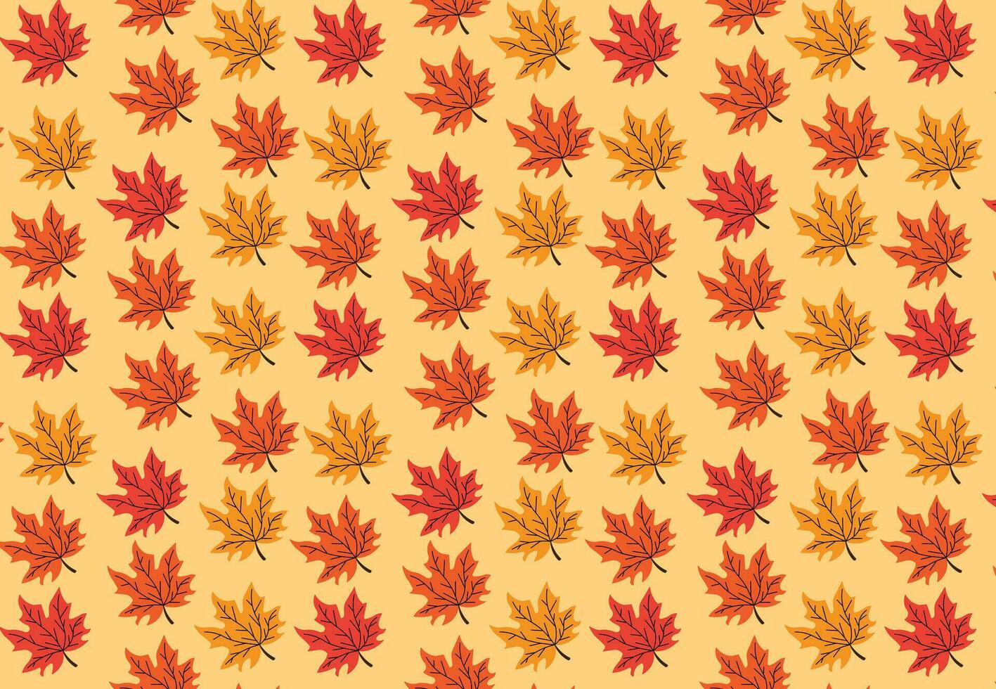 vielseitig Herbst Blätter Muster im ein Spektrum von fallen Farben vektor