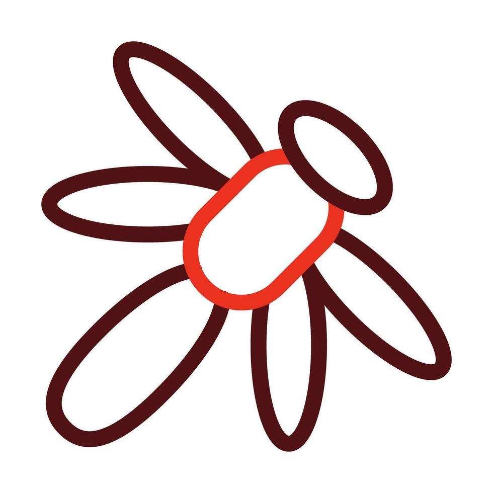 Libelle Vektor dick Linie zwei Farbe Symbole zum persönlich und kommerziell verwenden.