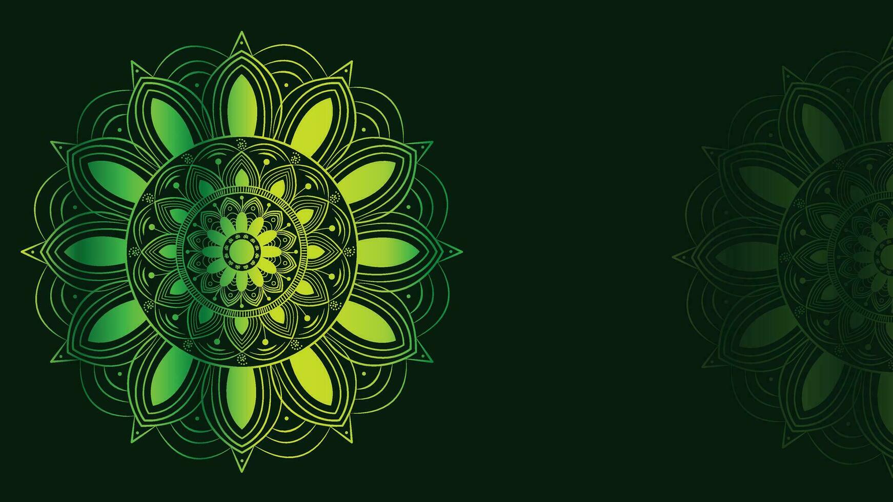 abstrakt minimalistisk design kreativ mandala bakgrund. detta perfekt mandala kan vara Begagnade som en baner eller logotyp. detta grön lutning Färg skugga blomma bakgrund är perfekt för innehåll använda sig av. vektor