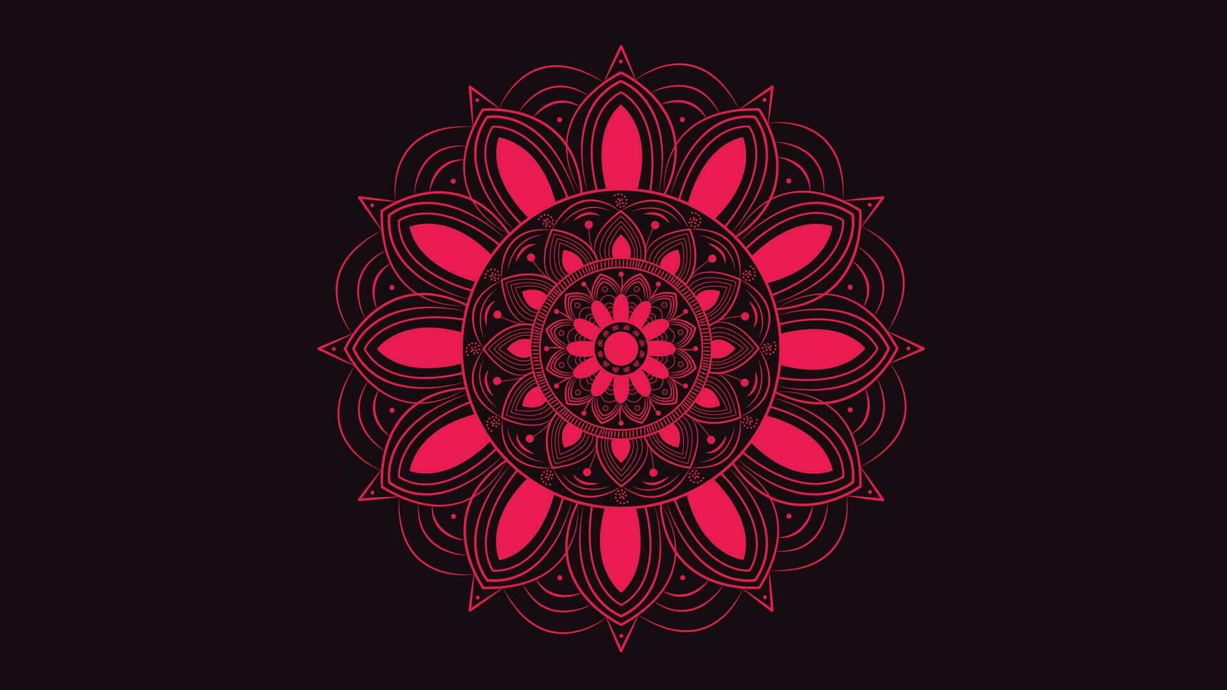 abstrakt minimalistisch Design Rosa Farbe Schatten Gradient Mandala können Sein benutzt wie ein Logo oder Banner. vektor