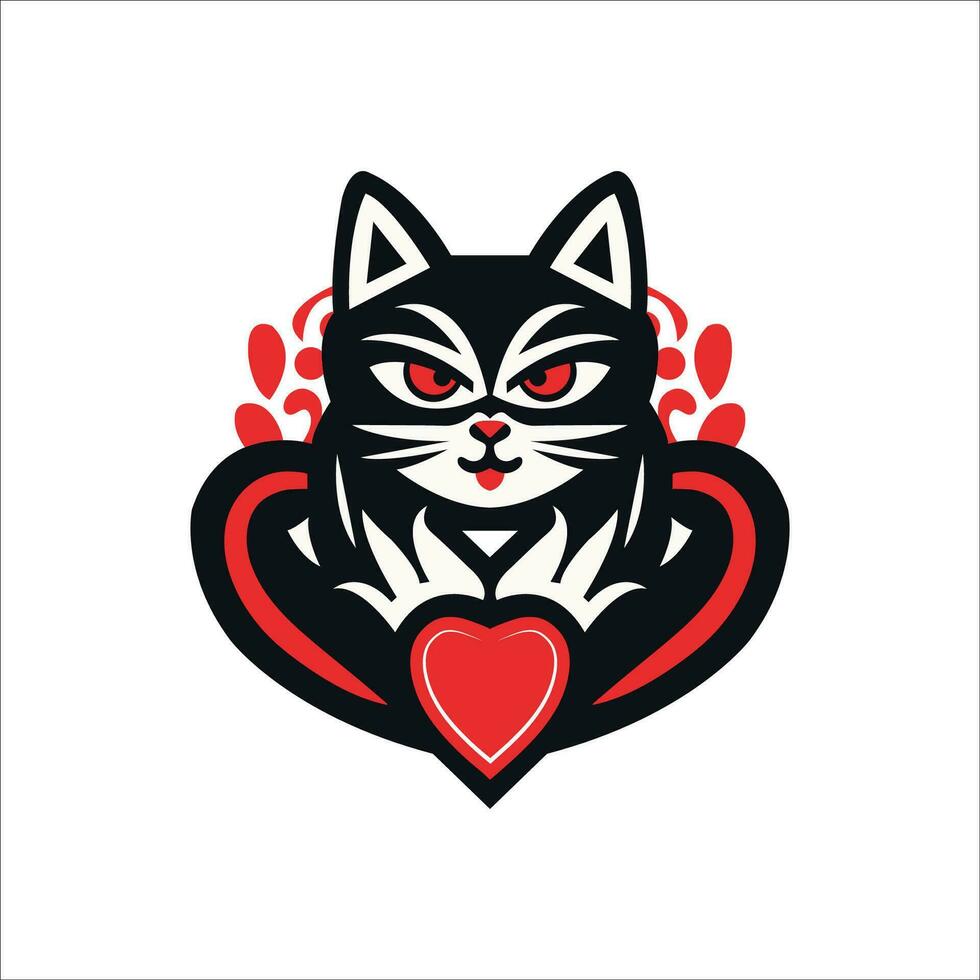 katt logotyp- ikon vektor-illustration design- logotyp mall-elegant -skön söt katt vektor