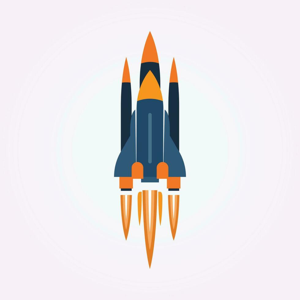 Jahrgang Rakete und Jet Logo Vektor Vorlage, modern Raumschiff Design eben Illustration