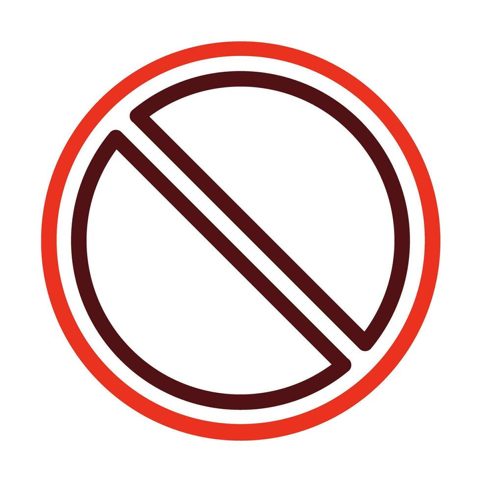 verboten Vektor dick Linie zwei Farbe Symbole zum persönlich und kommerziell verwenden.