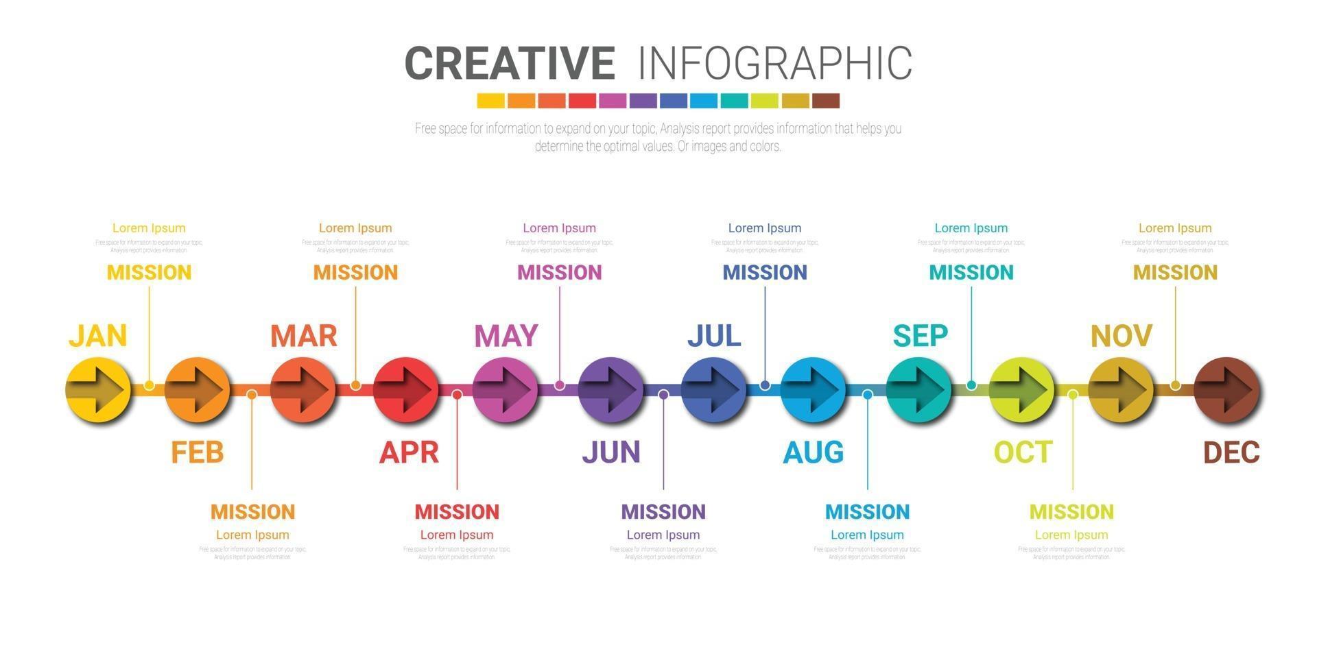 Infografiken den ganzen Monat Planer Design für Unternehmen vektor