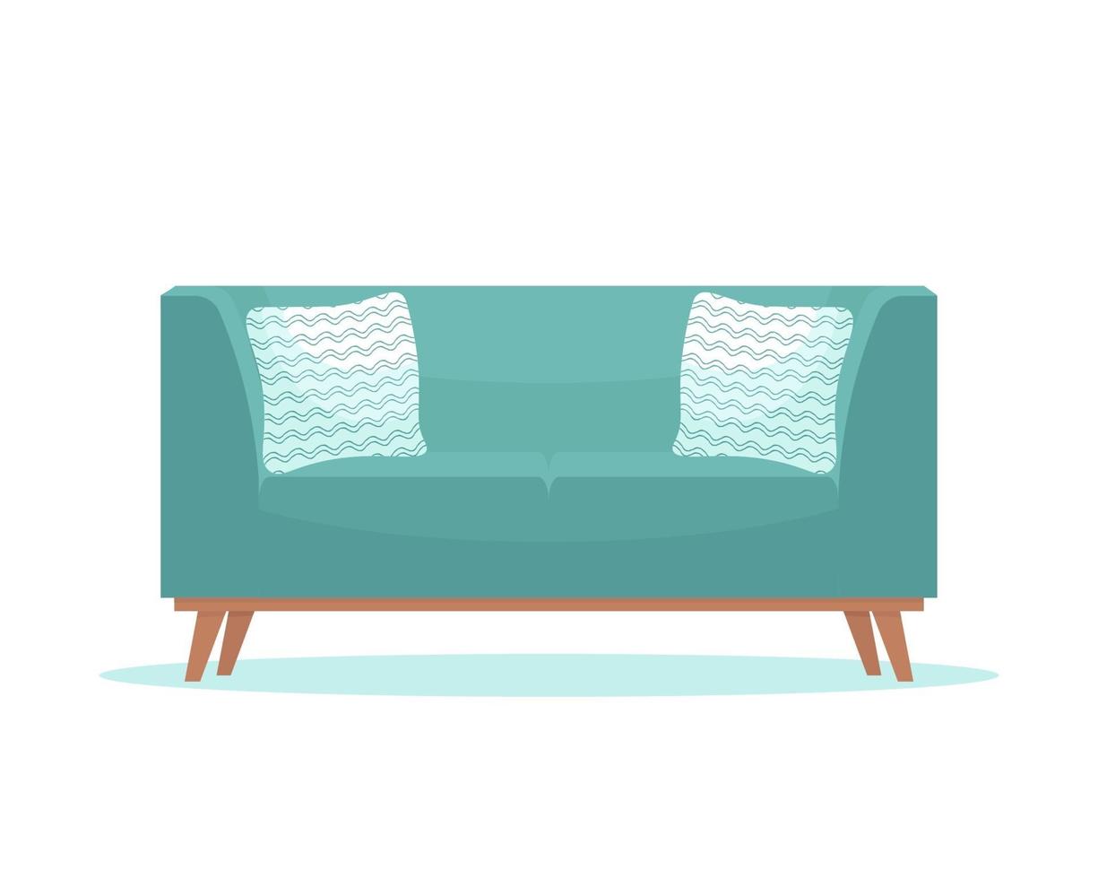 modern mjuk soffa. vektor illustration i platt stil, isolerade