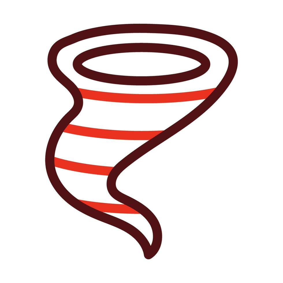 Tornado Vektor dick Linie zwei Farbe Symbole zum persönlich und kommerziell verwenden.