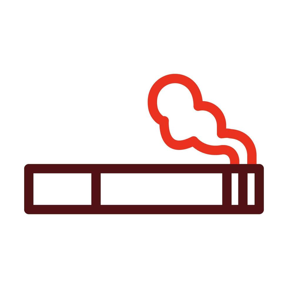 rökning vektor tjock linje två Färg ikoner för personlig och kommersiell använda sig av.