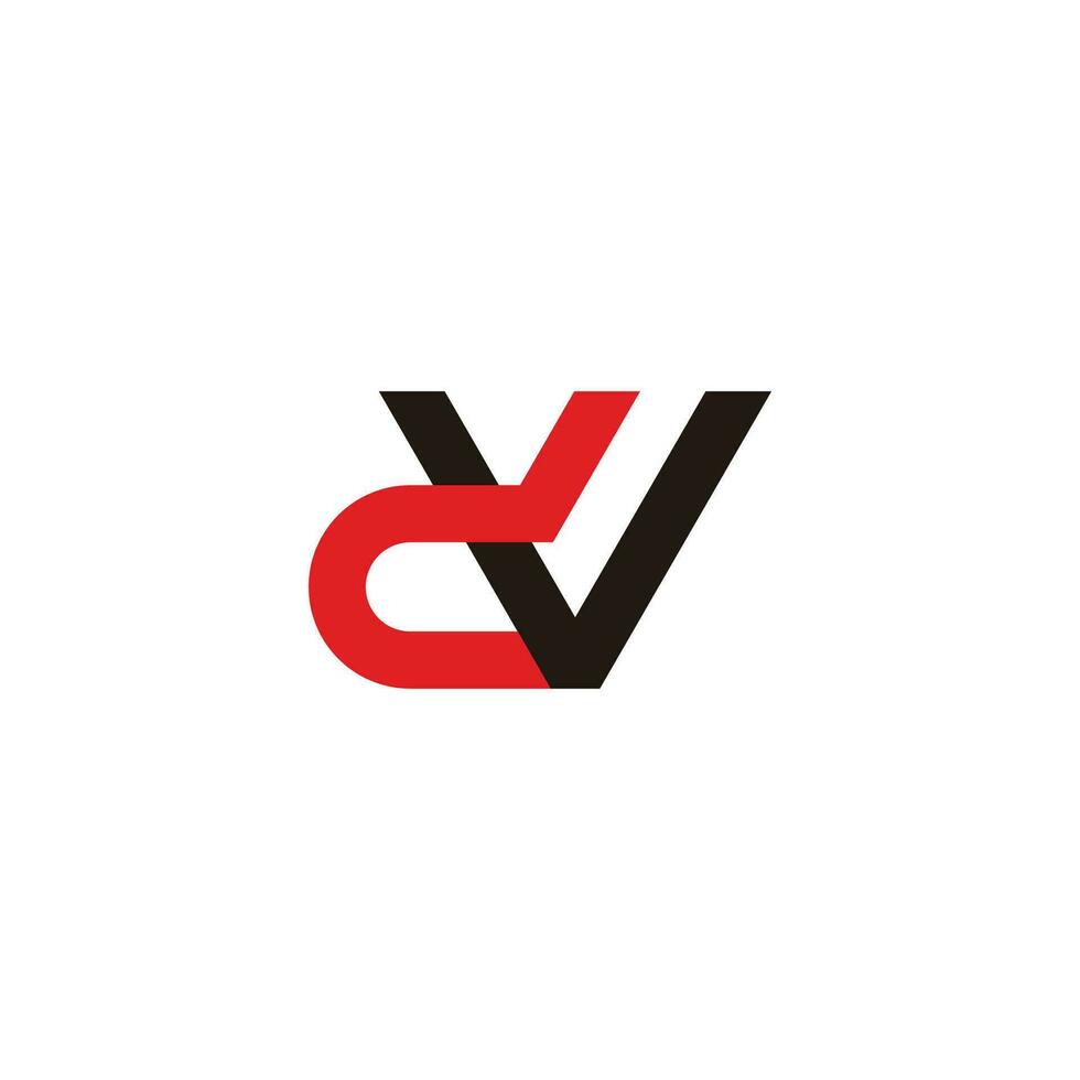 brev dv färgrik rörelse logotyp vektor