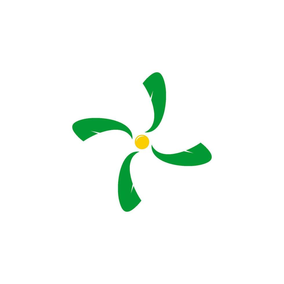 symbol vektor av Sol blad virvla runt enkel abstrakt design
