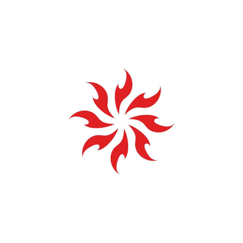 Strudel Flamme Kurve geometrisch runden Logo Vektor