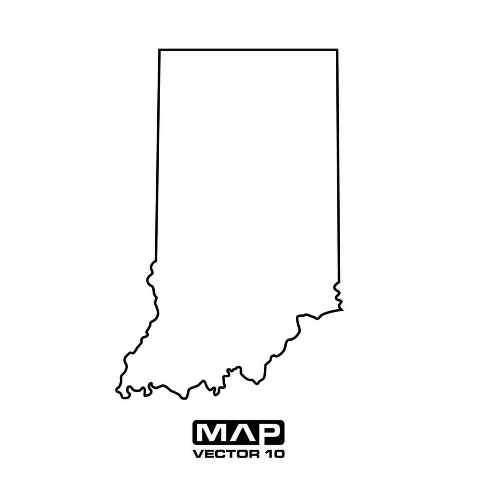 Indiana Karte Vektor Elemente, Indiana Karte Vektor Illustration, Indiana Karte Vektor Vorlage