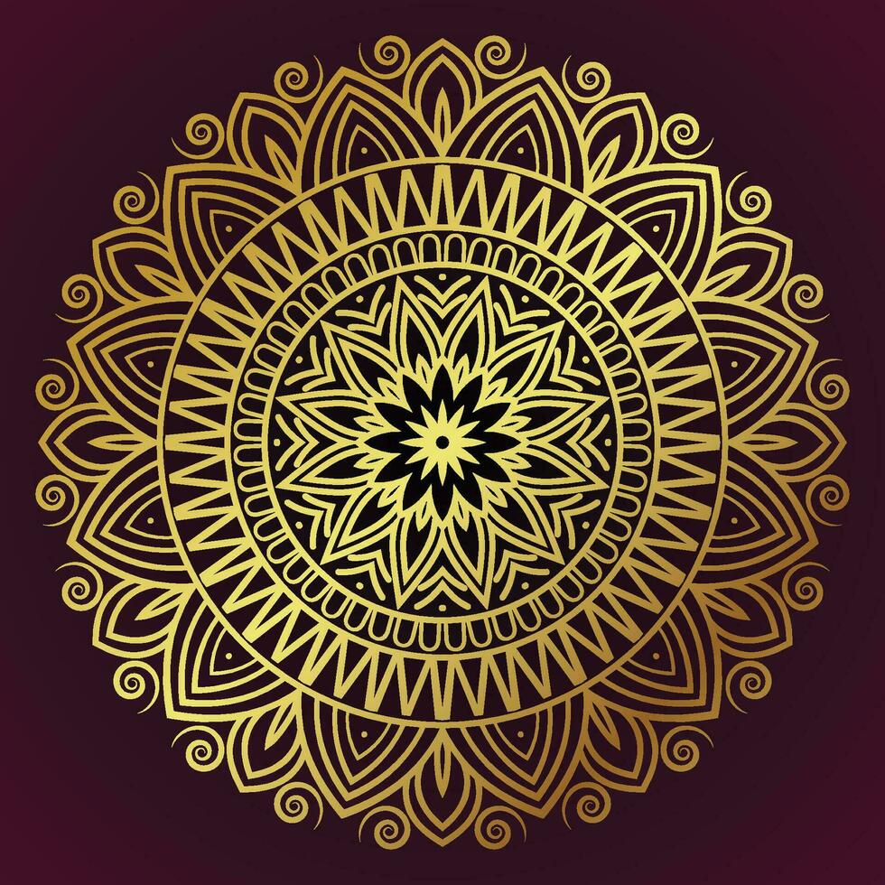 lyxig mandala design vektor