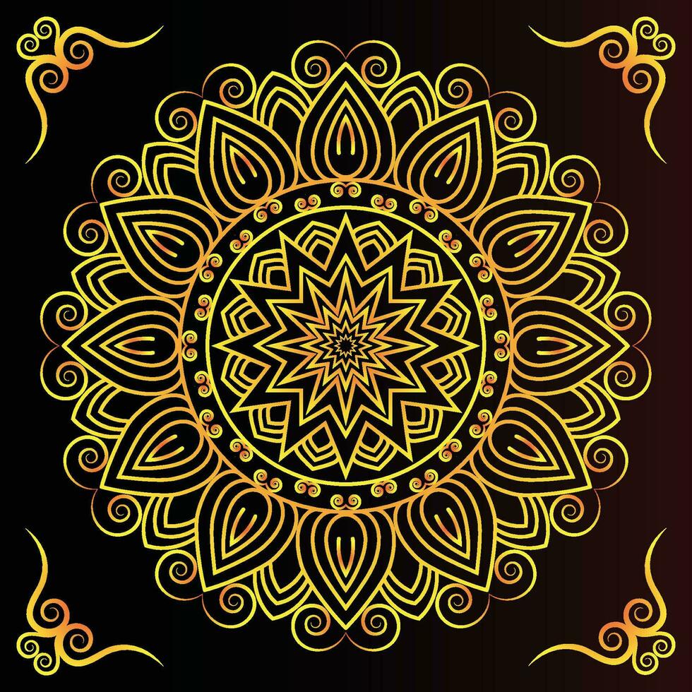 lyxig mandala design vektor