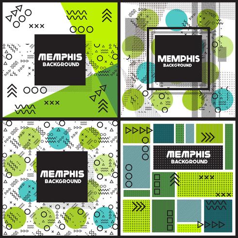 Memphis-Hintergrund-Stil Design-Vorlage vektor