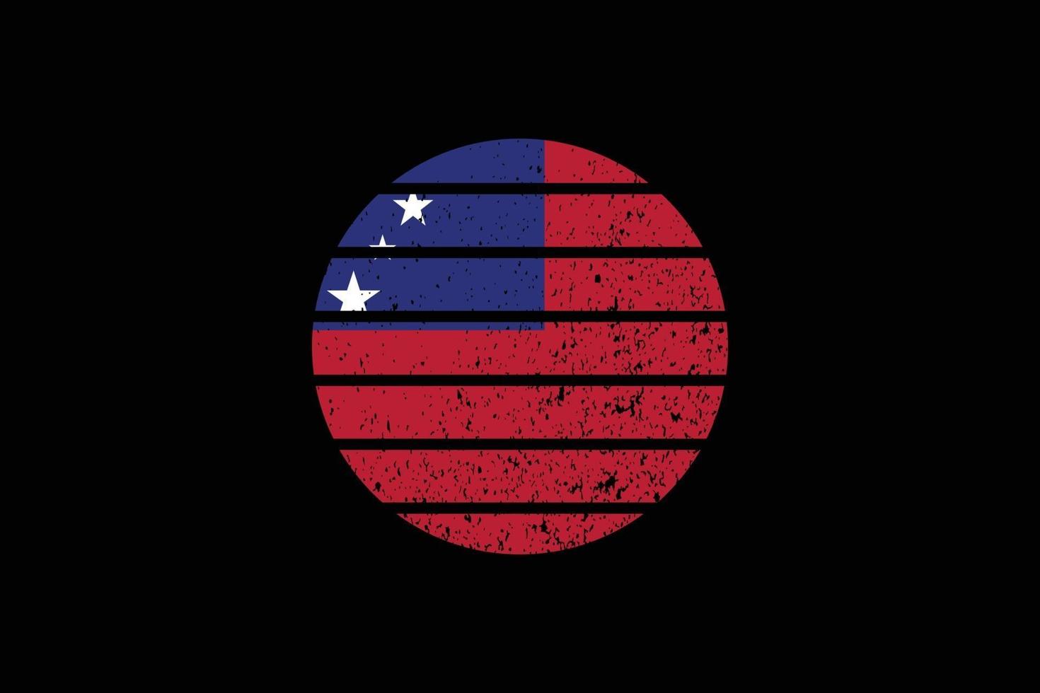 Grunge-Stil-Flagge von Samoa. Vektor-Illustration. vektor