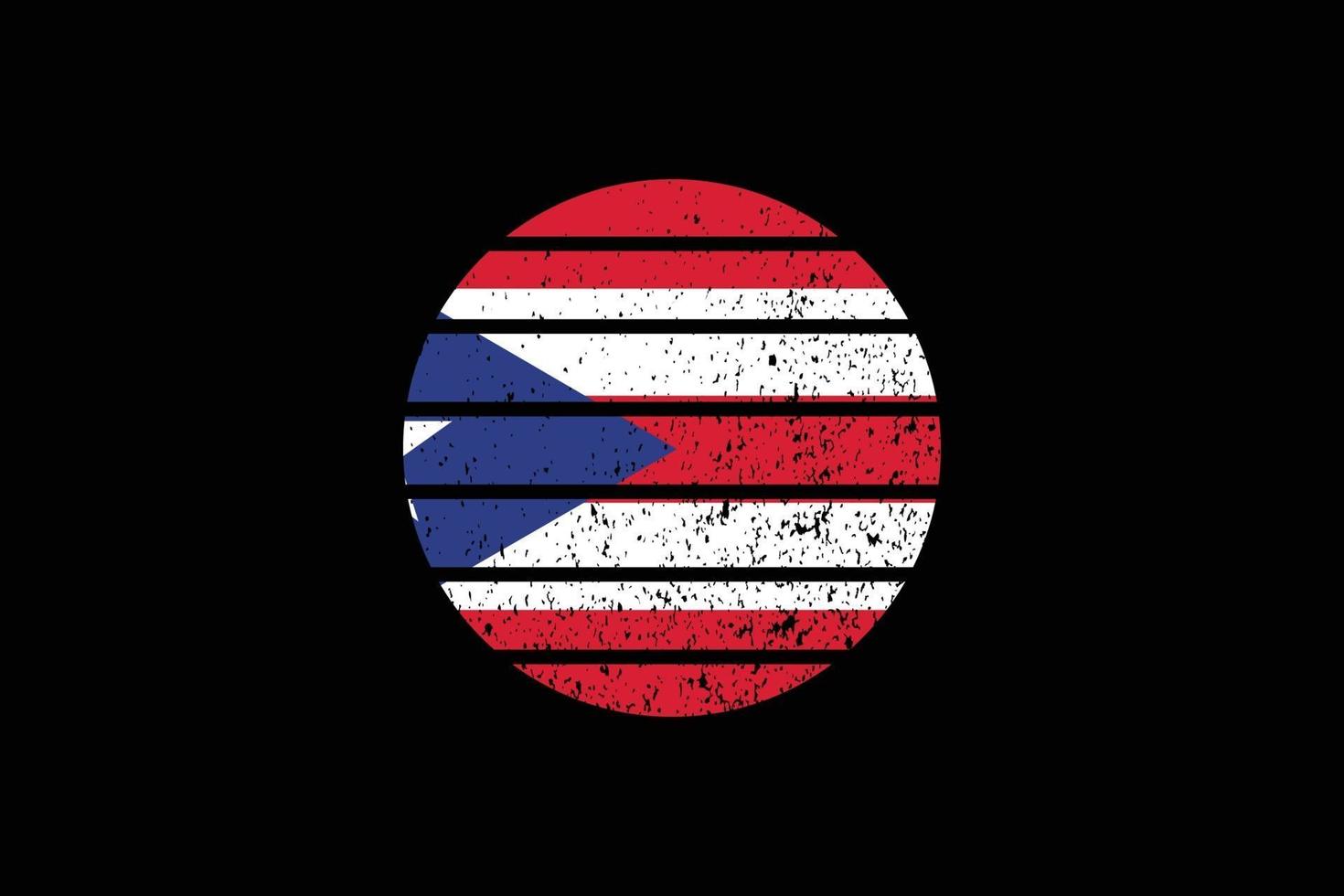 Grunge-Stil Flagge von Puerto Rico. Vektor-Illustration. vektor
