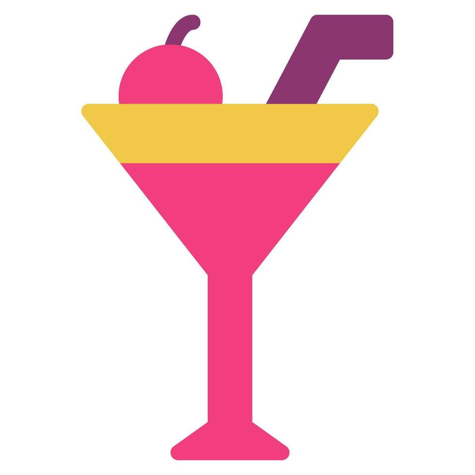cocktail ikon illustration, för uiux, webb, app, infografik, etc vektor