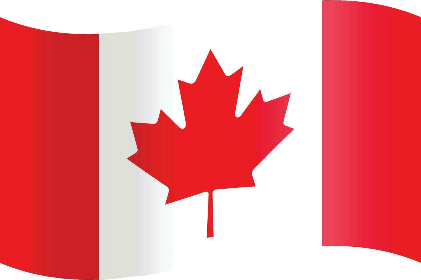 Illustration von das offiziell National Flagge von Kanada im Vektor form.