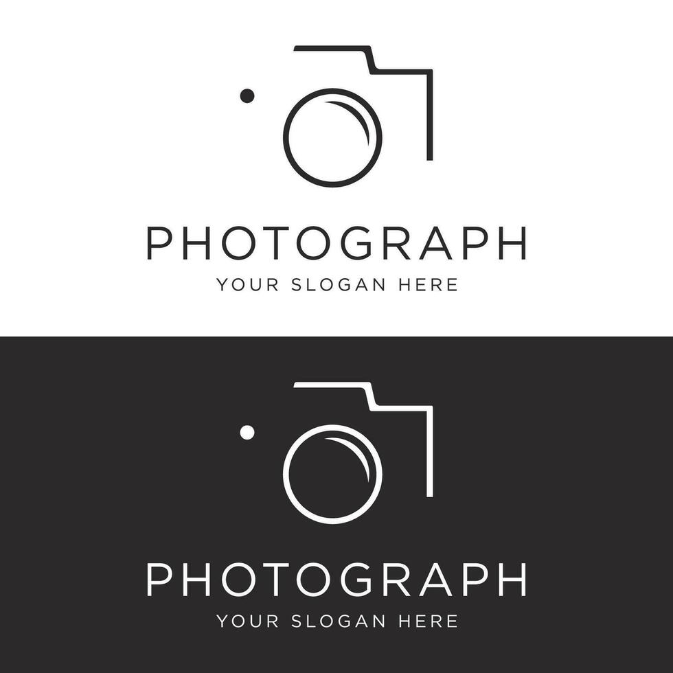 professionell kamera eller fotografi lins logotyp design. media, studio, företag logotyp. vektor