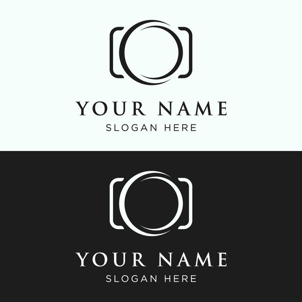professionell kamera eller fotografi lins logotyp design. media, studio, företag logotyp. vektor