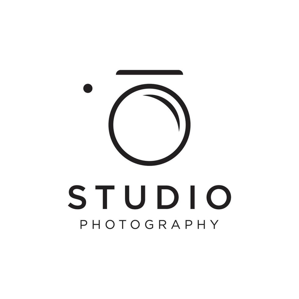 professionell kamera eller fotografi lins logotyp design. media, studio, företag logotyp. vektor