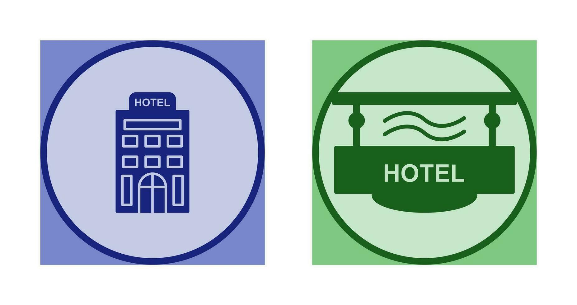 Hotel und Hotel Zeichen Symbol vektor