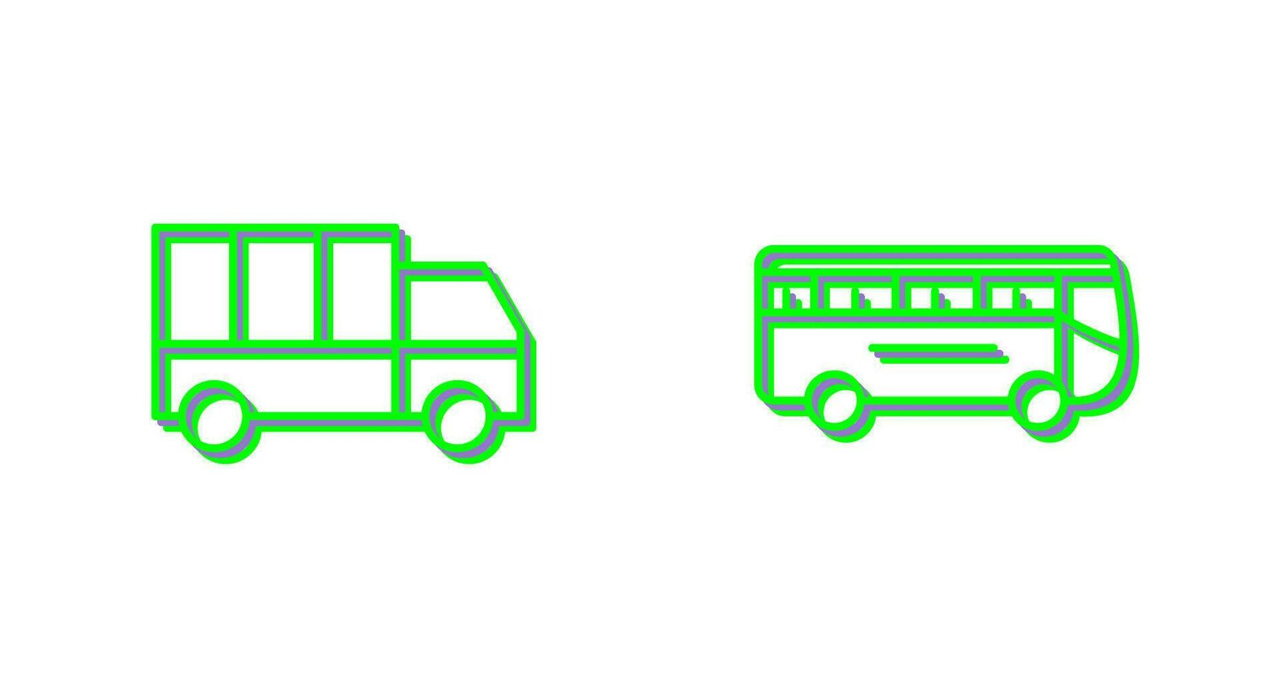 LKW und Bus Symbol vektor
