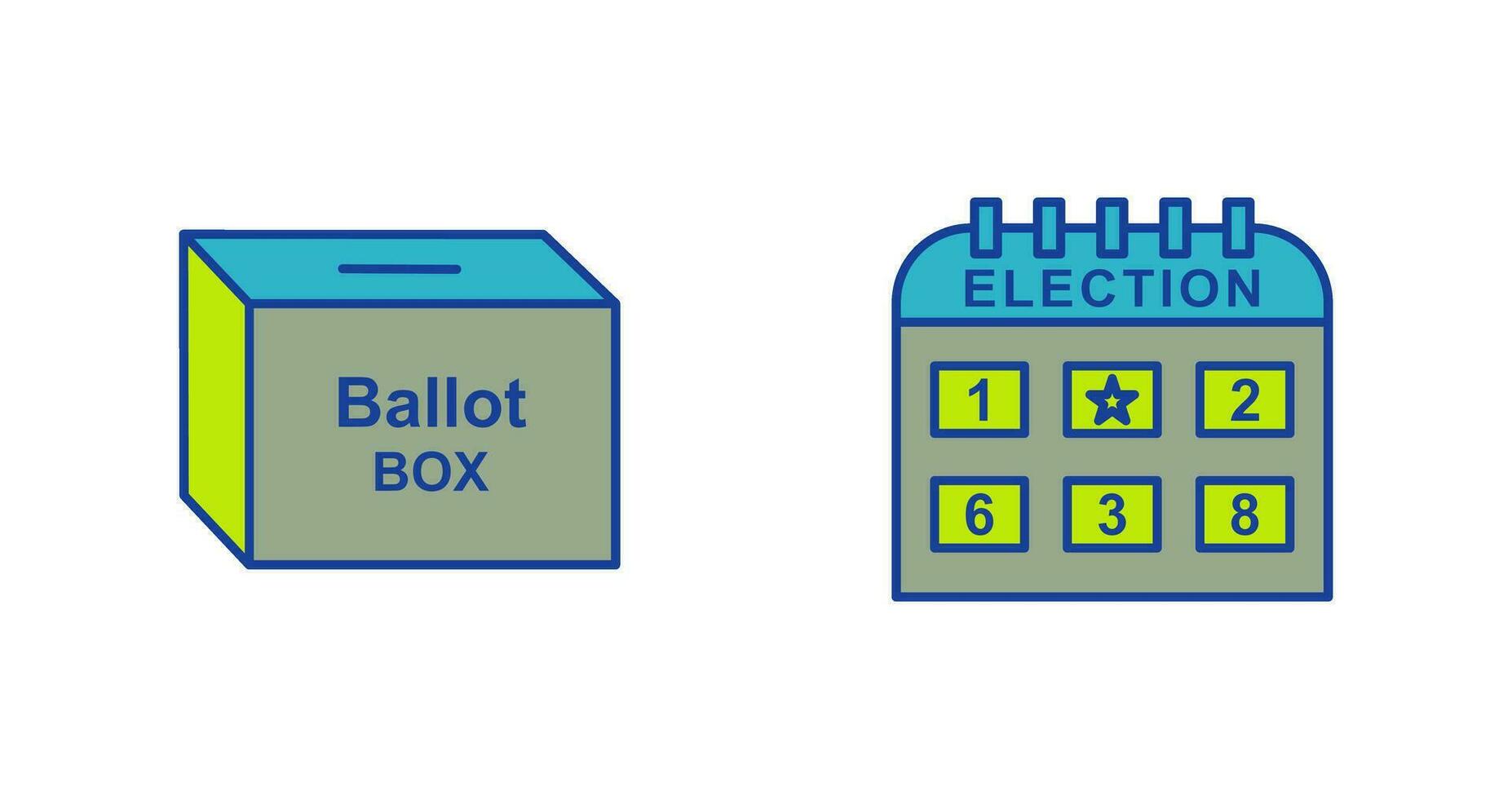valsedel låda och val dag ikon vektor