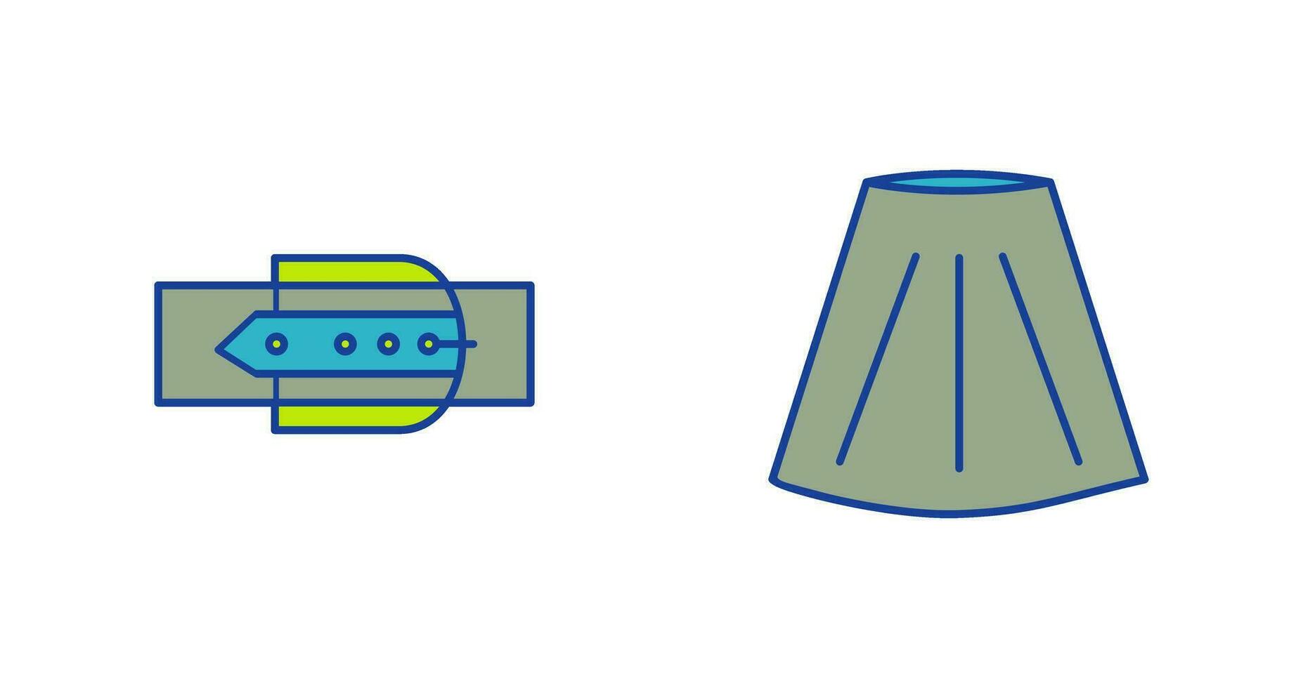 kjol och bälte ikon vektor