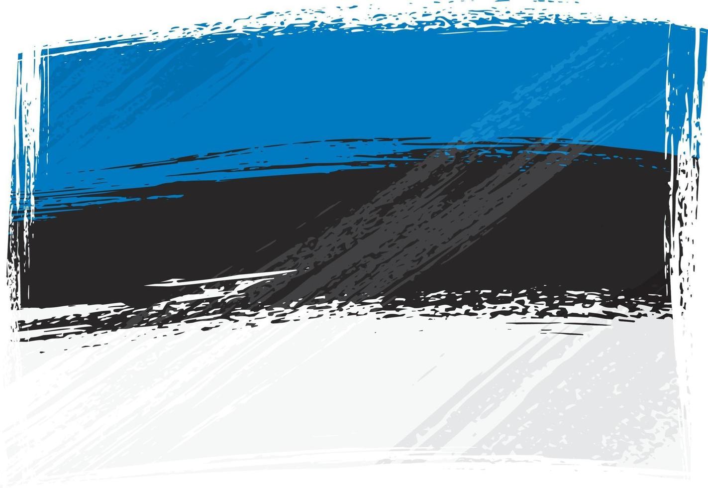 Estland Nationalflagge im Grunge-Stil erstellt vektor